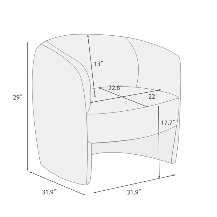 Everly Quinn Eliahu Upholstered Barrel Chair Wayfair